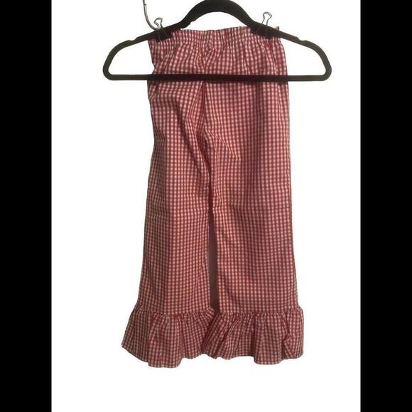 Blake  Boutique Ruffle Leg Pants 8 Red Ginghams Print k 73 - Picture 2 of 2